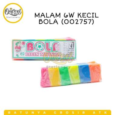 5 PCS MALAM 6 WARNA KECIL BOLA (002757) / MAINAN EDUKASI / PLAYDOUGH / MALAM WARNA / MALAM MAINAN MU