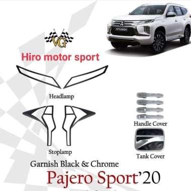 Garnis Lampu Pajero Sport Facelift 2021 Black