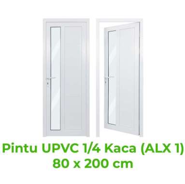 Pintu Kamar Utama UPVC Alexander Premium Minimalis Warna Putih 80x200 cm