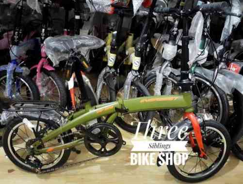 SEPEDA LIPAT EVERBEST EB-902 16 INCH 7 SPEED WARNA GREEN ORANGE