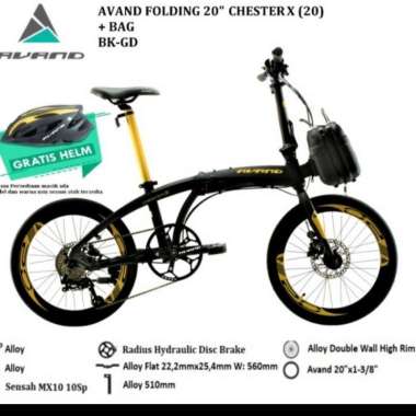 Sepeda Lipat 20 Avand Chester X 10 Speed