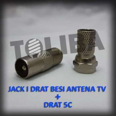 jack I antena tv male / colokan konektor I drat besi RG6 + 1F DRAT 5C