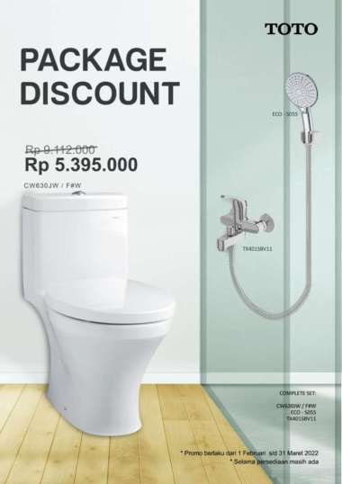 PROMO BUNDLING - Closet dan kran shower TOTO CW630J