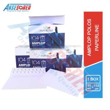 Amplop Putih Ujung Polos Paperline [APS-104/100 pcs] / Amplop Uang Angpao 1 Box / Amplop Polos [1 Pa