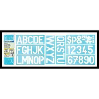PENGGARIS HURUF LETTERING STENCIL SET 10