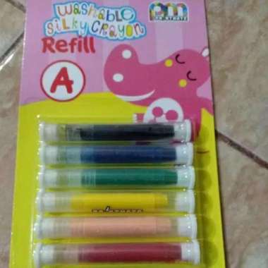 SET 12 PAINTMATE WASHABLE REFILABLE SILKY CRAYON KRAYON BISA CUCI Set Refil A