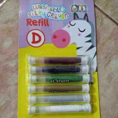 SET 12 PAINTMATE WASHABLE REFILABLE SILKY CRAYON KRAYON BISA CUCI Set Refil D