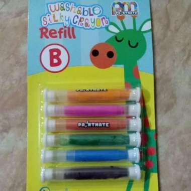 SET 12 PAINTMATE WASHABLE REFILABLE SILKY CRAYON KRAYON BISA CUCI Set Refil B