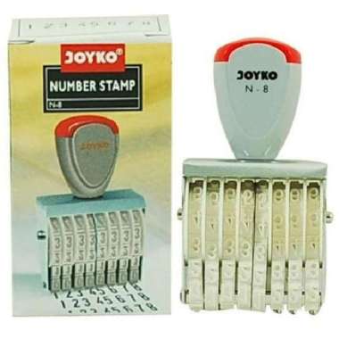 STEMPEL CAP ANGKA 8 DIGIT NUMBER STAMP