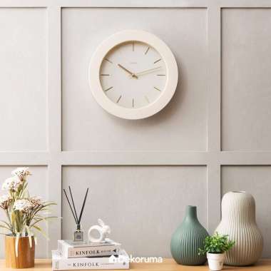 Dekoruma Nola Jam Dinding Minimalis Diameter 33cm - Cream