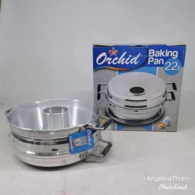 Baking pan 4 Telur 22CM Orchid Set - Bakingpan 22cm Orchid Alumunium