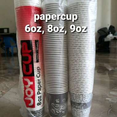 1 Rol [50pcs] Paper Cup || 6oz, 8oz & 9oz || motif Kopi 6oz