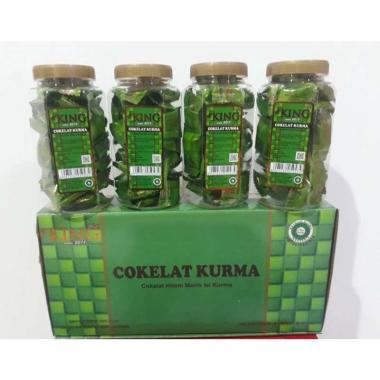Cokelat Kurma D'King Coklat Hitam Manis Isi Kurma 1 dus isi 4 toples