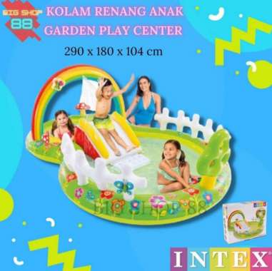 KOLAM RENANG INTEX KOLAM RENANG PEROSOTAN ANAK INFLATABLE SWIMMING POOL SLIDE GARDEN PLAY CENTER 571