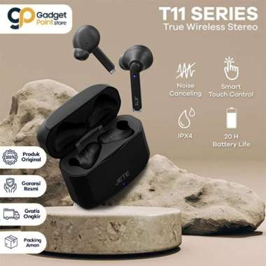 TWS Earbuds Headset Bluetooth JETE T11 - Garansi 2 Tahun hitam