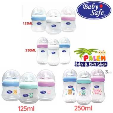 BOTOL SUSU PUTING IBU WIDE NECK BABY SAFE FEEDING BOTTLE 125ML 250ML 125ML PINK WN01P