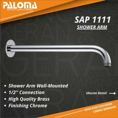 PALOMA SAP 1111 SHOWER ARM SAMBUNGAN KEPALA RAIN SHOWER BRASS