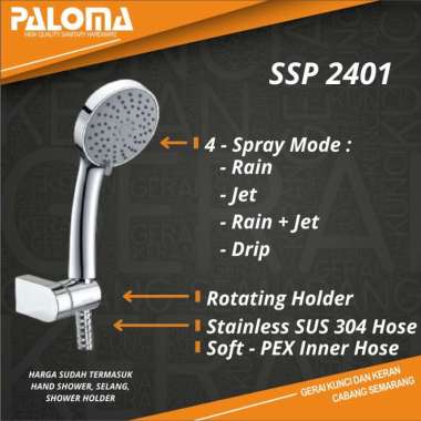 PALOMA SSP 2401 Handshower Head Pancuran Mandi Hand Sower