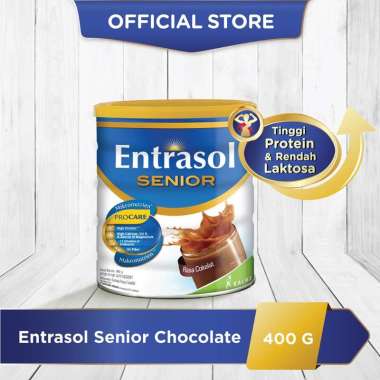 Promo Harga ENTRASOL Senior Susu Bubuk Cokelat 400 gr - Blibli