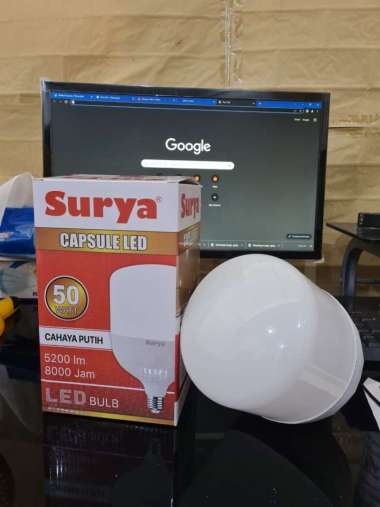 Lampu surya capsule led bohlam 50watt cahaya putih garansi