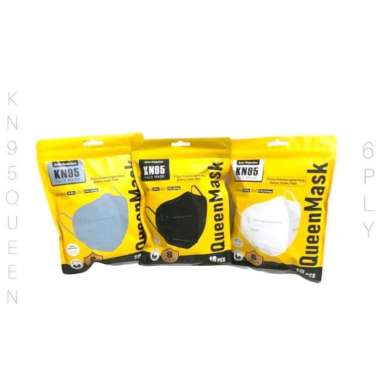 MASKER KN95 QUEENMASK 6PLY/EARLOOP/10PCS/PACK Putih