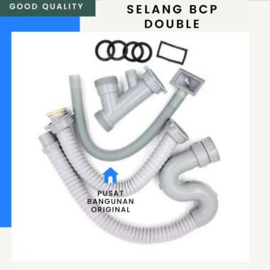 AFUR SELANG PEMBUANGAN BAK CUCI PIRING KITCHEN SINK WASTAFEL 2 LUBANG SELANG SAJA
