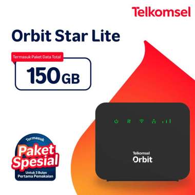 Telkomsel Orbit Star Lite Modem WiFi 4G High Speed Black