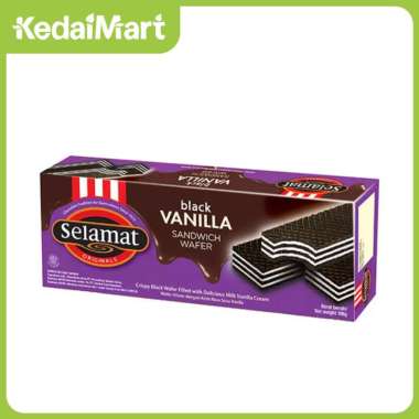 Promo Harga Selamat Wafer Black Vanilla 198 gr - Blibli