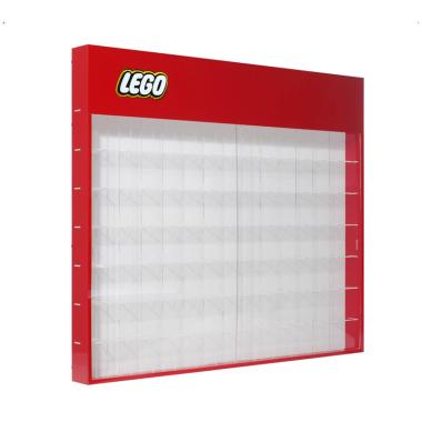 Rak LEGO Minifigures Header isi 98 akrilik - Merah