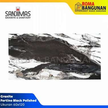 GRANITE / GRANIT TILE SANDIMAS FORTINO BLACK GRANIT 60X120