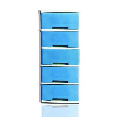 Lemari Plastik Laci Cabinet DELUXE KIM susun 5 LEMARI MURAH SURABAYA NOFIIE_SBS Pink