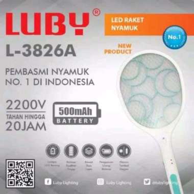 RAKET NYAMUK CAS 3826A LAMPU LED MERK LUBY
