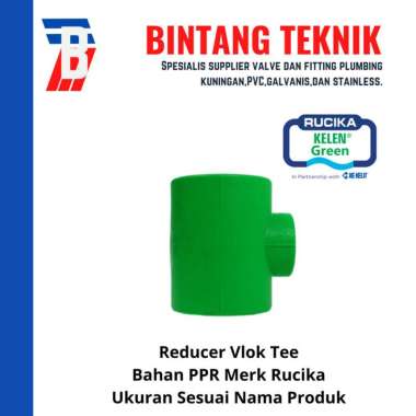 Reducer Vlok Tee PPR 4" x 3" (110 x 90 mm) Rucika PPR