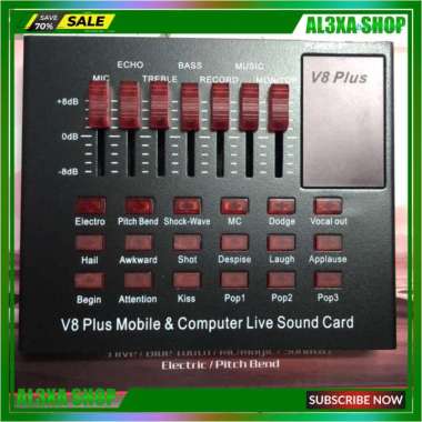 Btm V8 Live Sound Card Portable Audio Mixer Voice Changer Usb Au