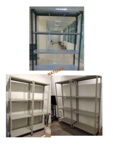 Lemari Besi | Rak besi siku 100x40x200cm 4 ambalan | Rak siku