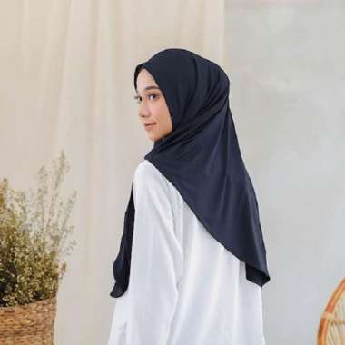 Hijab Jilbab Instan Kerudung Polos Bergo Syria Basic Zaida Instan Hitam