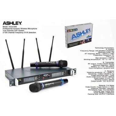 mic wireless ashley VOICE1000 VOICE 1000 2 PEGANG MIC ORIGINAL
