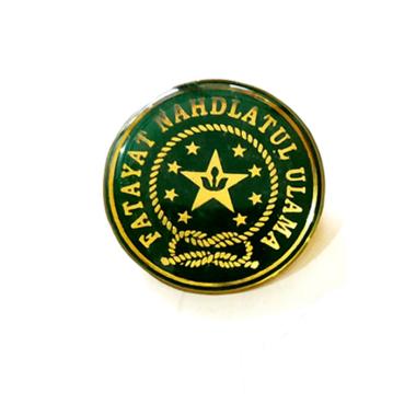 Mulyocreative - Pin Lencana Bros Logo Fatayat NU Bulat Lapis Lycal (2pcs) hijau