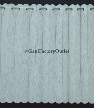 Vitrage Gorden Vertical Blind Tinggi 60 cm x Lebar 180 cm Motif Klasik Vintage jadul Kode 2526 Putih