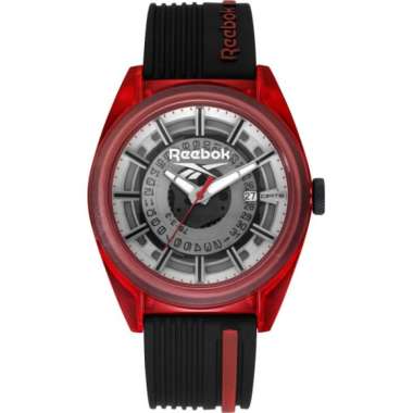 Reebok Walker Utility Rubber Strap Original Jam Tangan Pria Black Red