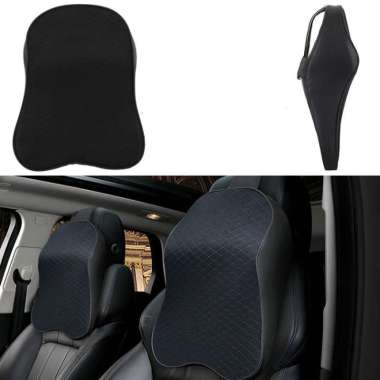 Bantal Leher kursi Mobil Memory Foam headrest Sandaran pundak kepala