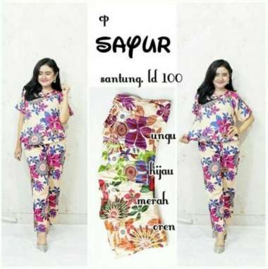 CP ONE SET SAYUR LD 100 PIYAMA CELANA PANJANG SETELAN DASTER
