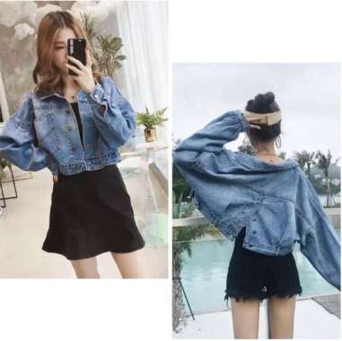 Jual Jaket Denim Crop Oversize Original 