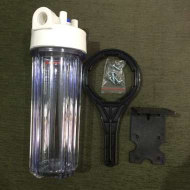 Tabung Housing Filter Air ukuran 10 inch utk Air Bersih dan Hidroponik Drat 1/2 inch