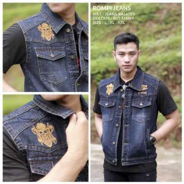 Jaket Jeans Pria || Jaket Jeans Rompi Brand The Bery 100% Original Product || Jaket Jeans Rompi Biot