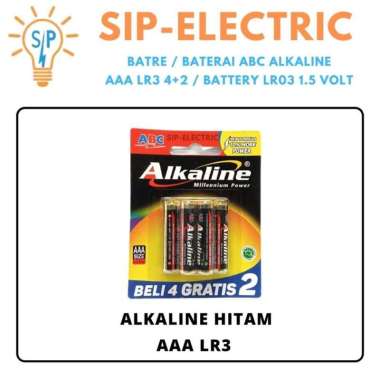 BATRE / BATERAI ABC ALKALINE AAA LR3 4+2 / BATTERY LR03 1.5 VOLT