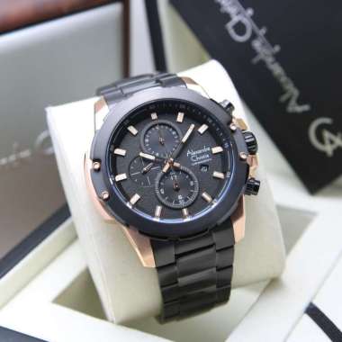 JAM TANGAN PRIA ALEXANDRE CHRISTIE AC 6583 AC6583 STAINLESS ORIGINAL ROSEGOLD BLACK
