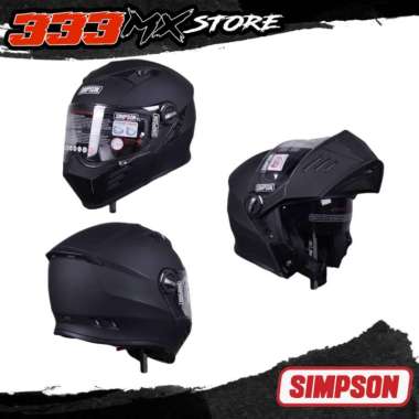 HELM MODULAR SIMPSON BLACK MATT HELM SIMPSON MOD BANDIT MODULAR XXL