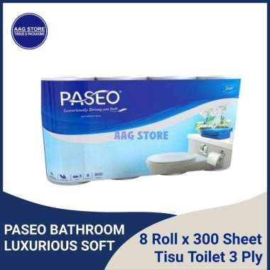 Tissue Bathroom Paseo 3 ply isi 8 Roll Tisu Gulung
