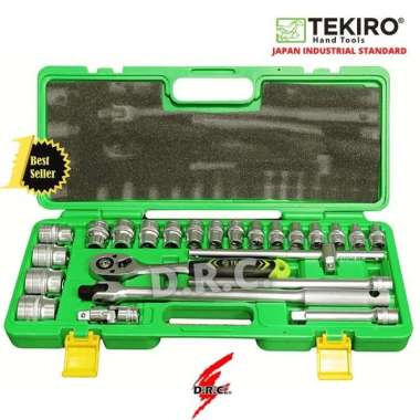 Tekiro Kunci Shock Set 8 - 32 mm 6 PT 1/2" 24pcs sock set hand socket